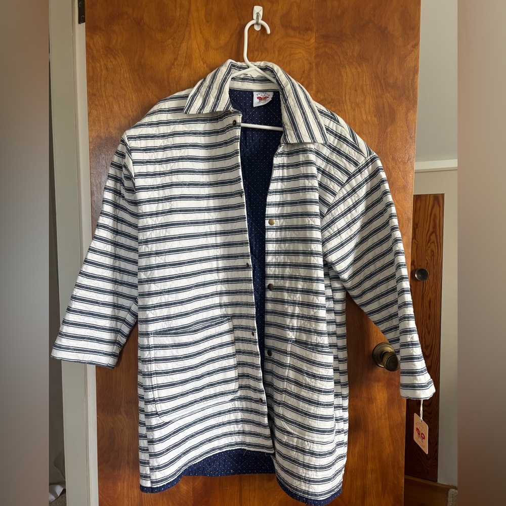 Psychic Outlaw railroad stripe quilt chore coat.